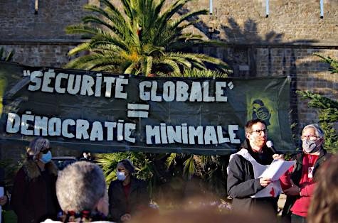 Deuxième rassemblement contre la loi Sécurité globale à Saint-Malo